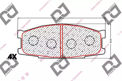 Комплект тормозных колодок DJ PARTS BP1787